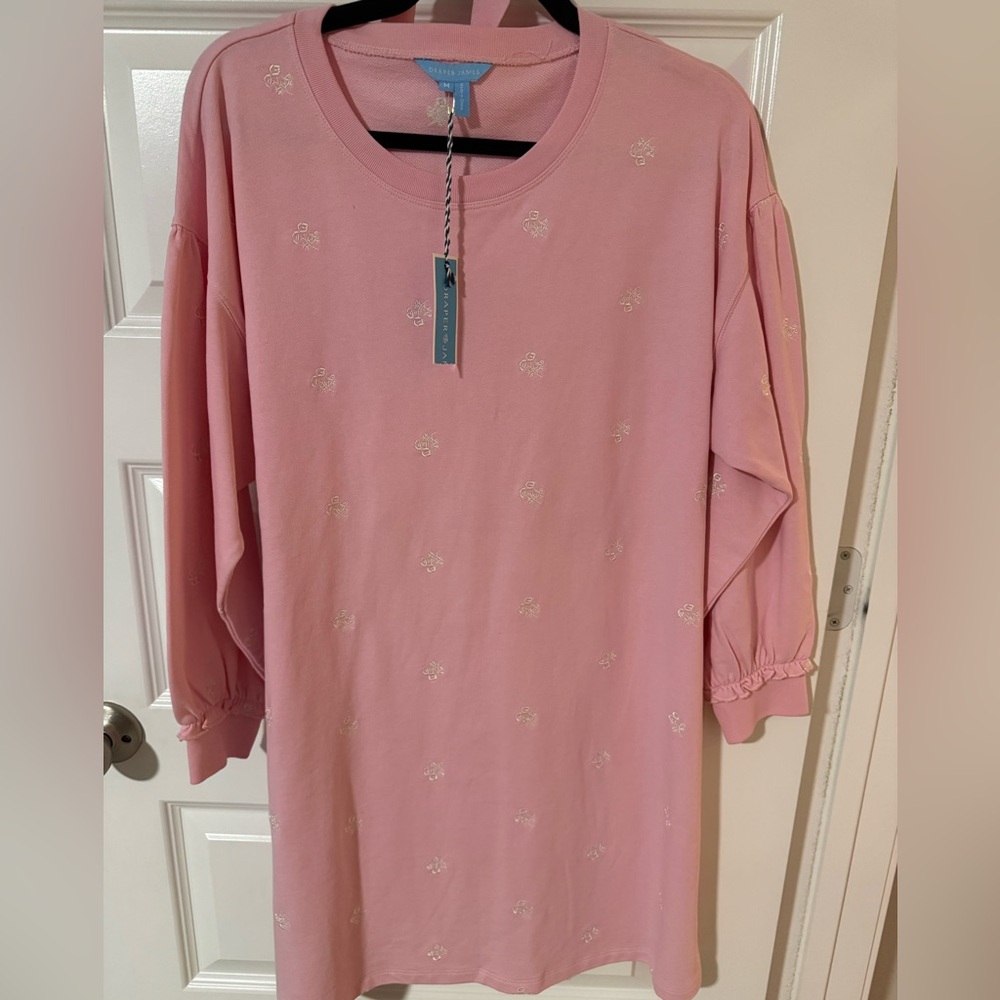 Draper James Pink Floral Embroidered Dress